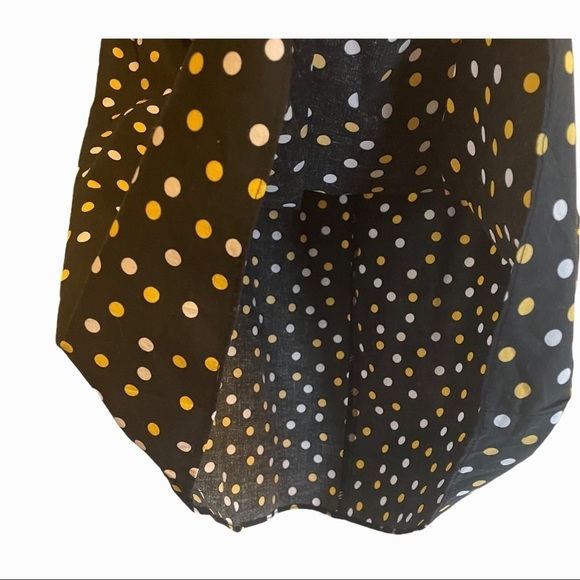 Jessica strapless dark academia goblincore gold white black polka dot dress - Picture 4 of 7